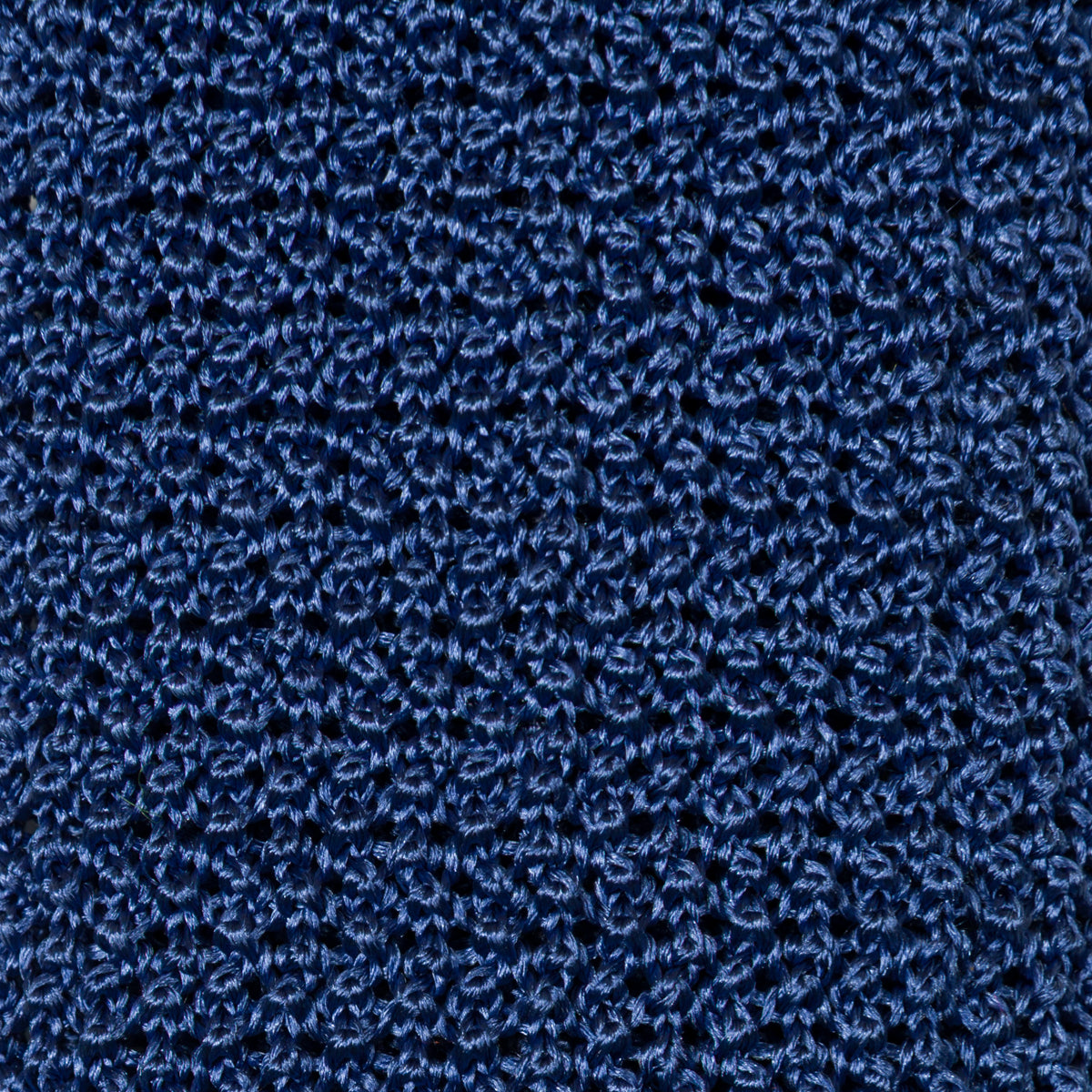 Crunchy Silk Knit Tie - Blue