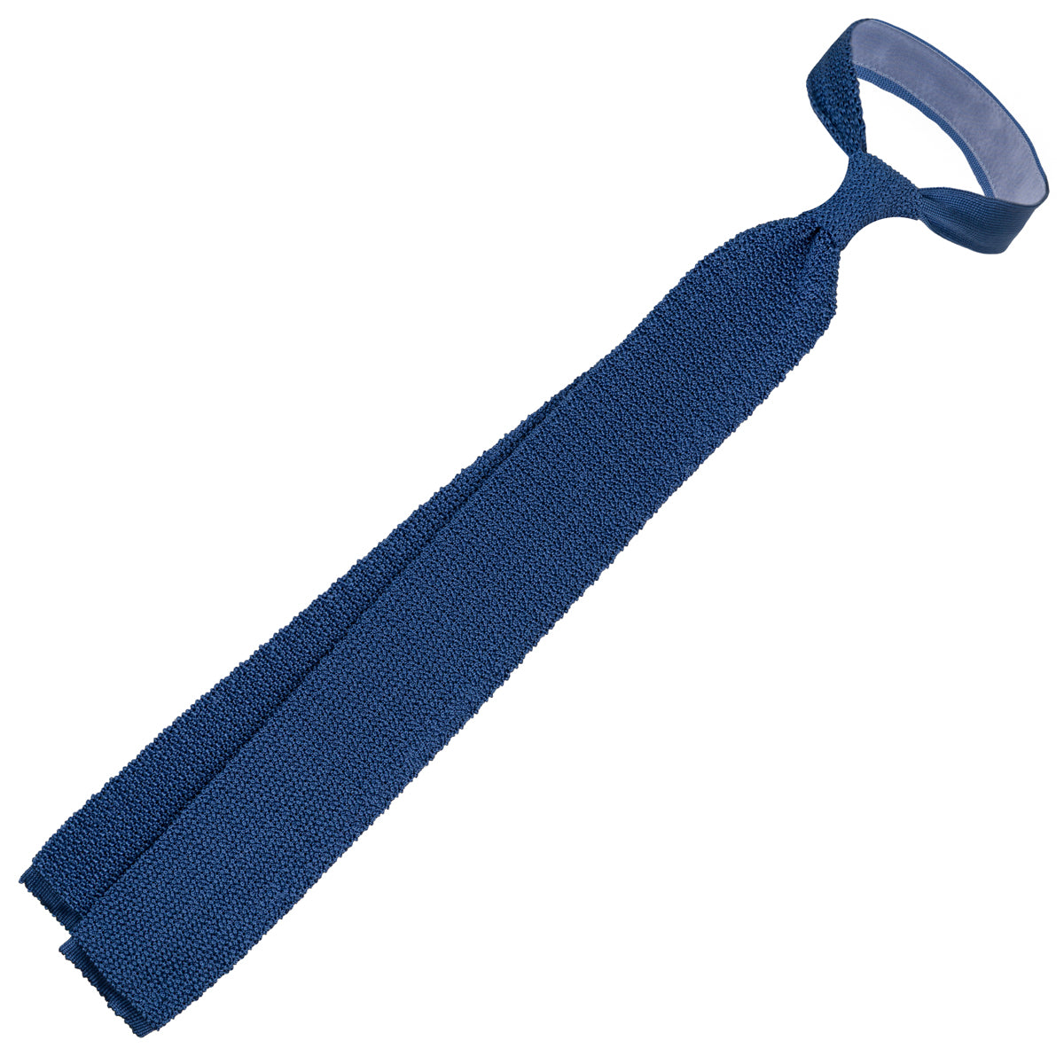 Crunchy Silk Knit Tie - Blue
