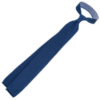 Crunchy Silk Knit Tie - Blue