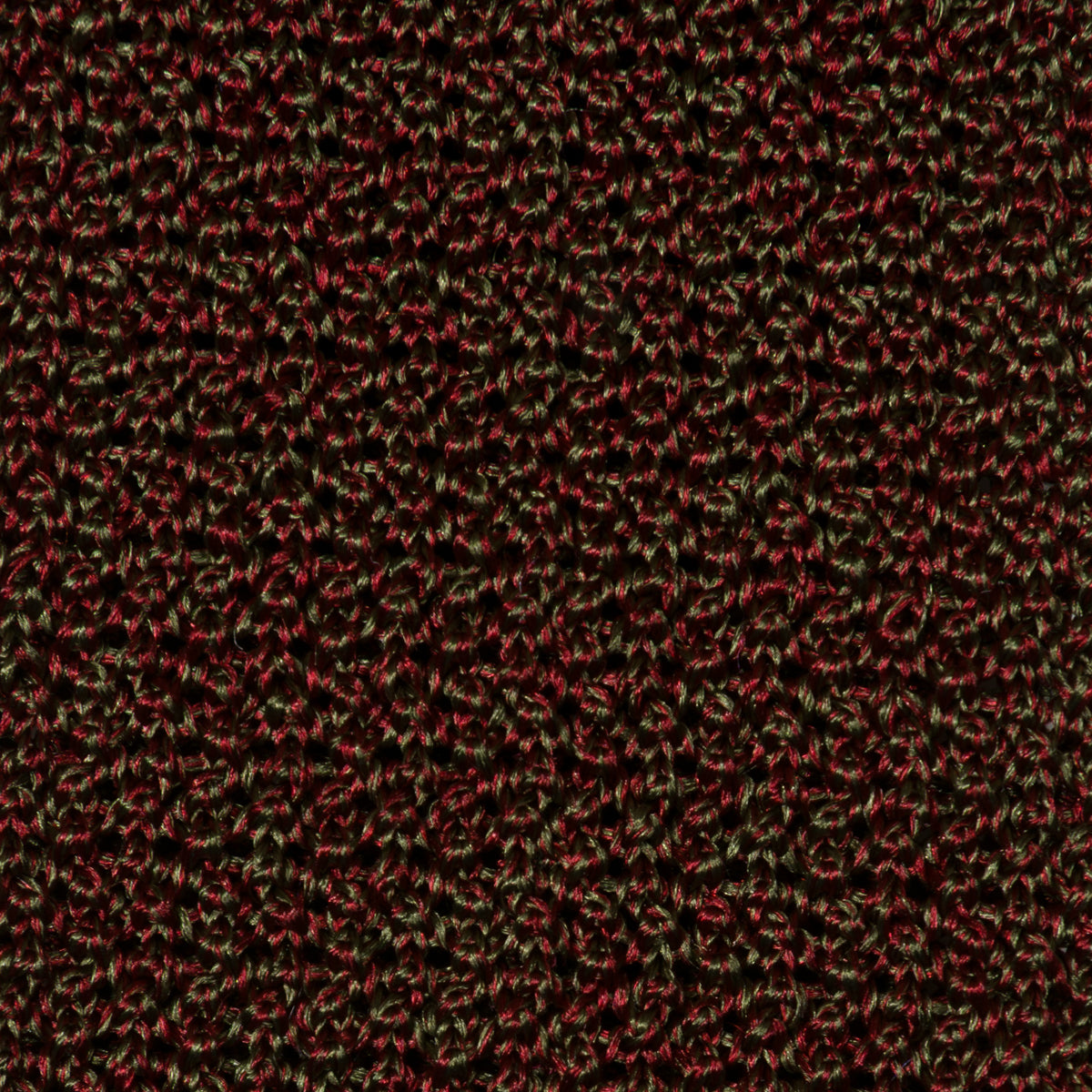 Crunchy Silk Knit Tie - Red / Green Mottled