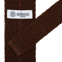 Crunchy Silk Knit Tie - Red / Green Mottled