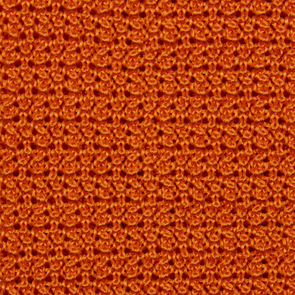 Crunchy Silk Knit Tie - Orange