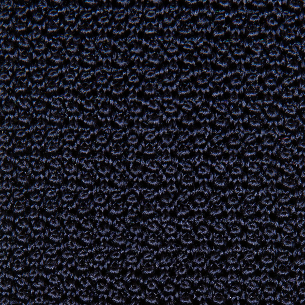 Crunchy Silk Knit Tie - Navy