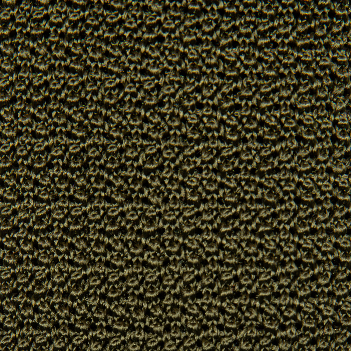 Crunchy Silk Knit Tie - Olive