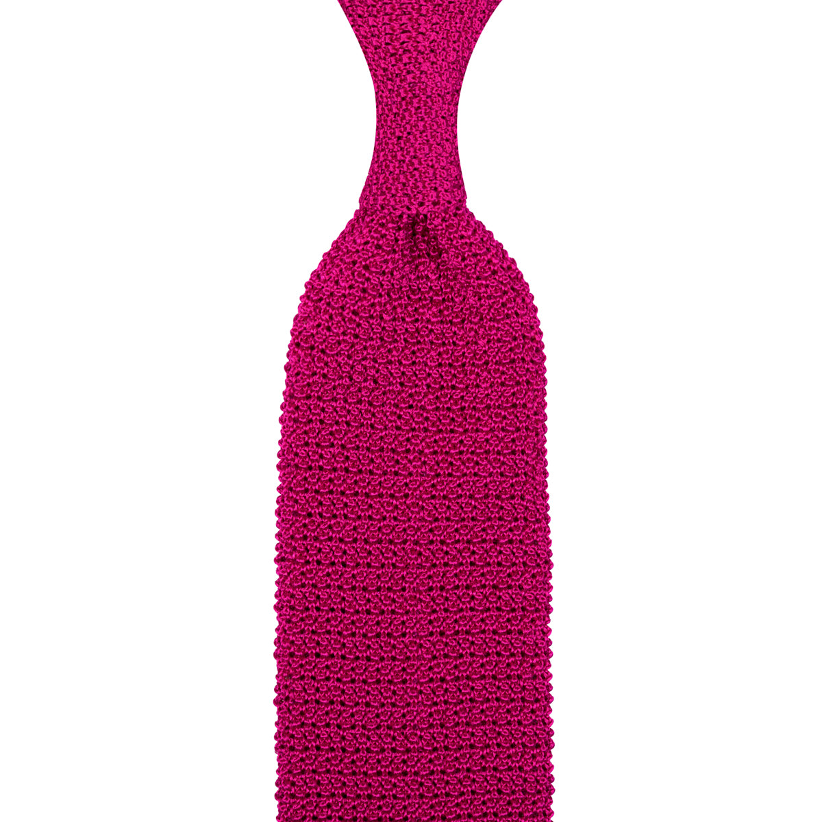 Crunchy Silk Knit Tie - Fuchsia