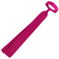 Crunchy Silk Knit Tie - Fuchsia