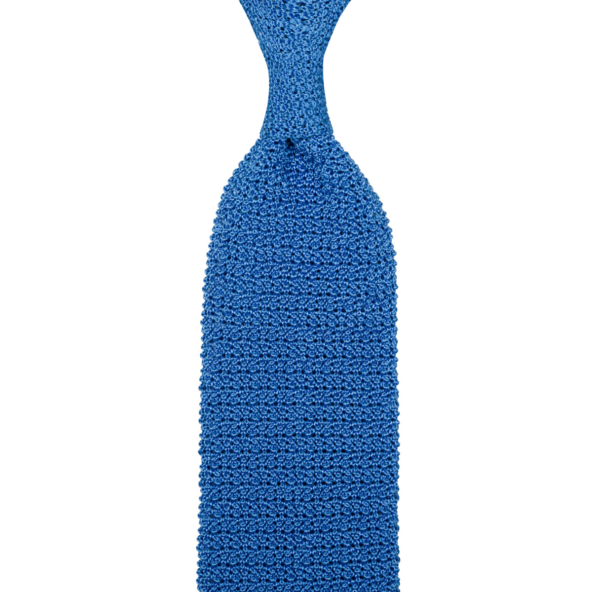 Crunchy Silk Knit Tie - Azure
