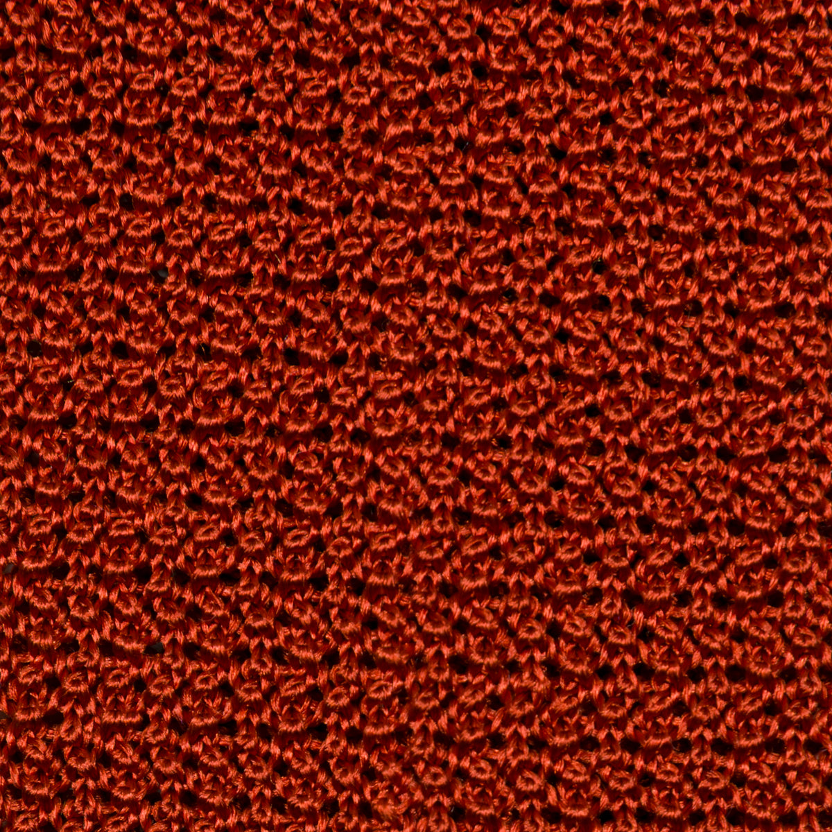 Crunchy Silk Knit Tie - Rust