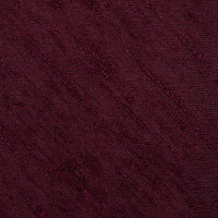 Plain Shantung Silk Tie - Burgundy - Hand-Rolled