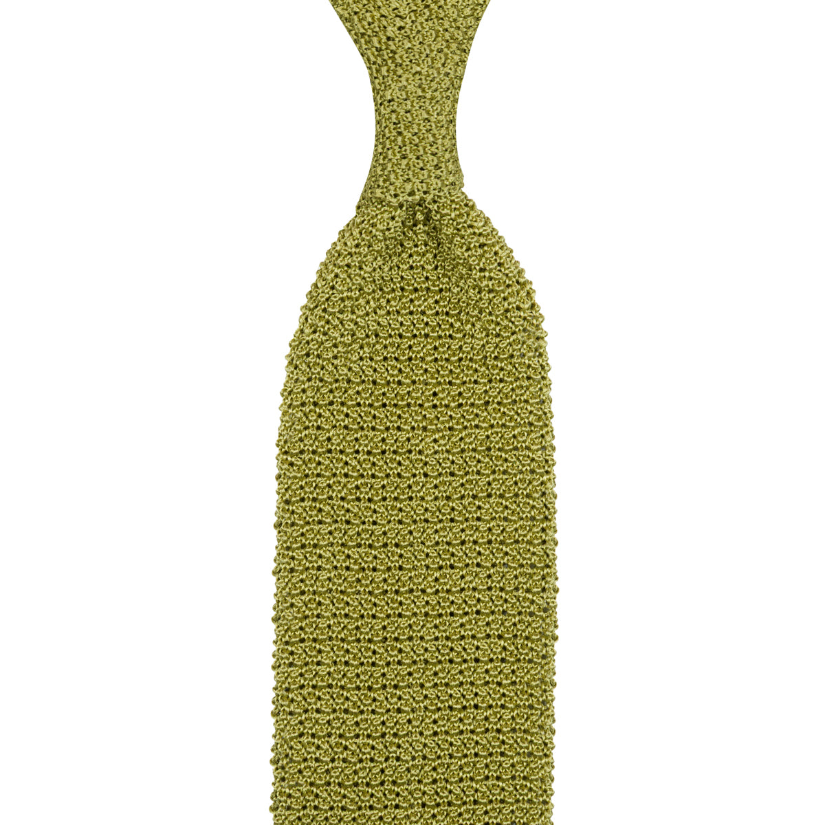 Crunchy Silk Knit Tie - Grass