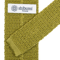 Crunchy Silk Knit Tie - Grass