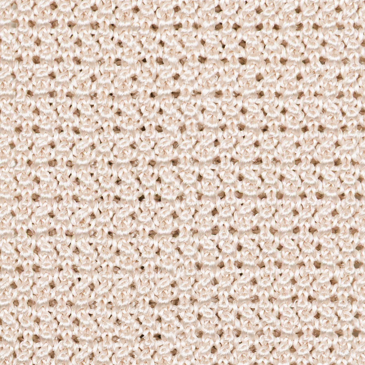Crunchy Silk Knit Tie - Cream