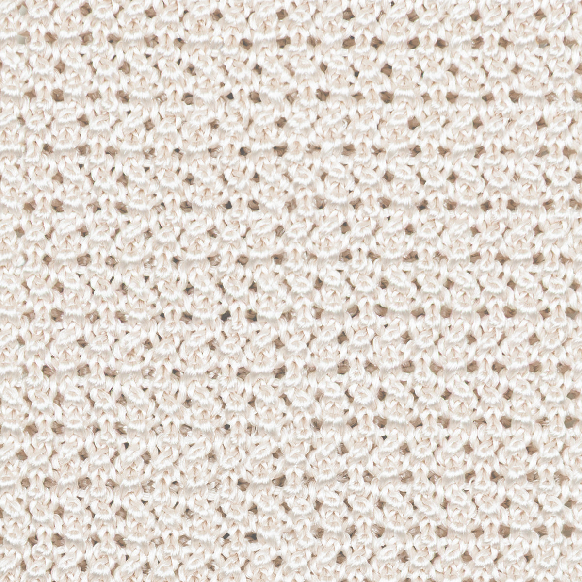 Crunchy Silk Knit Tie - White