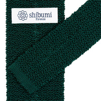 Crunchy Silk Knit Tie - Forest