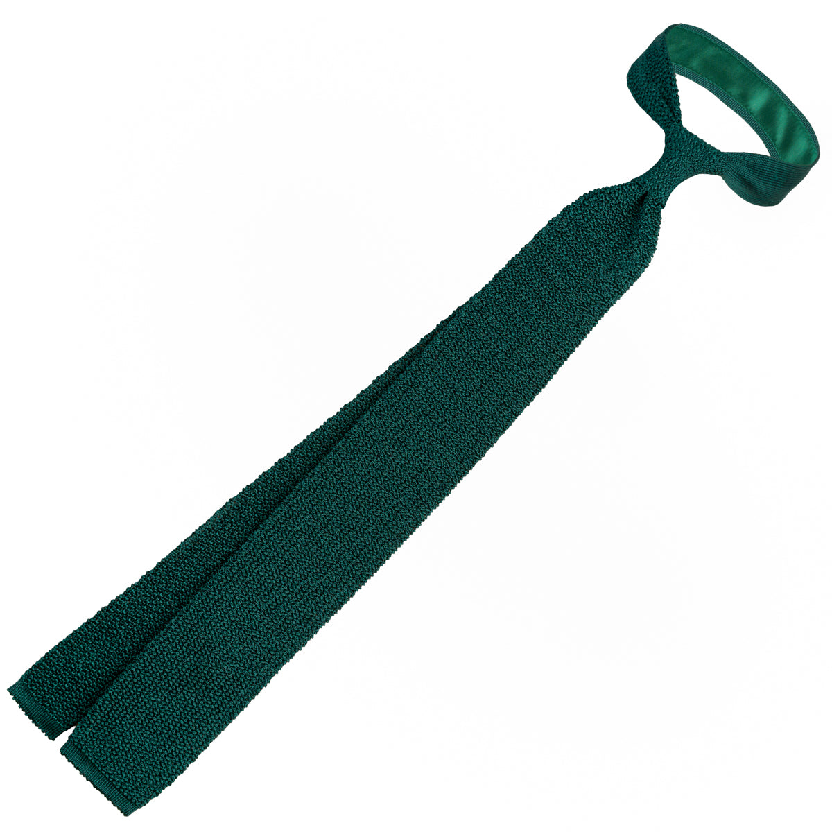 Crunchy Silk Knit Tie - Forest