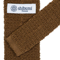 Crunchy Silk Knit Tie - Copper