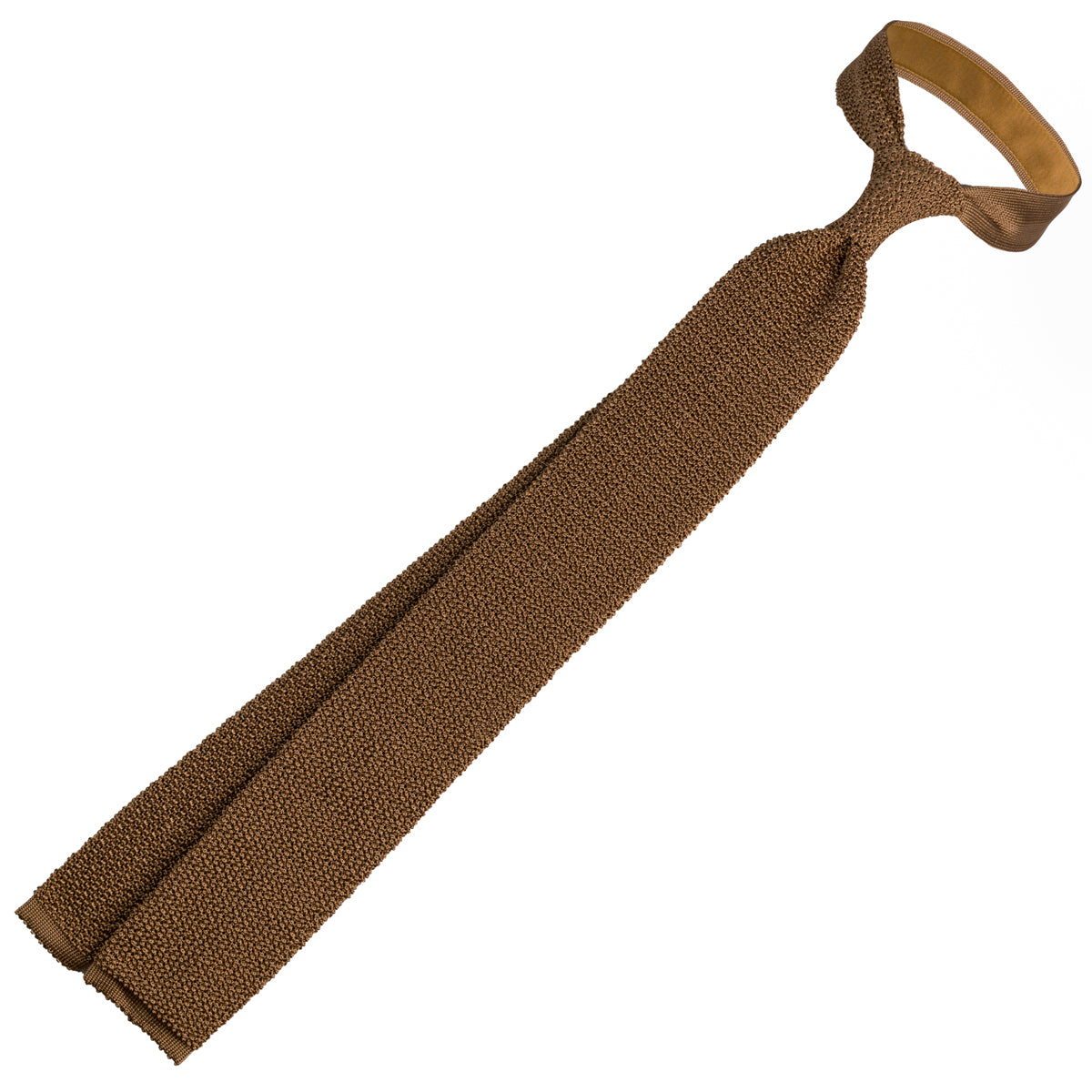 Crunchy Silk Knit Tie - Copper | Shibumi Firenze