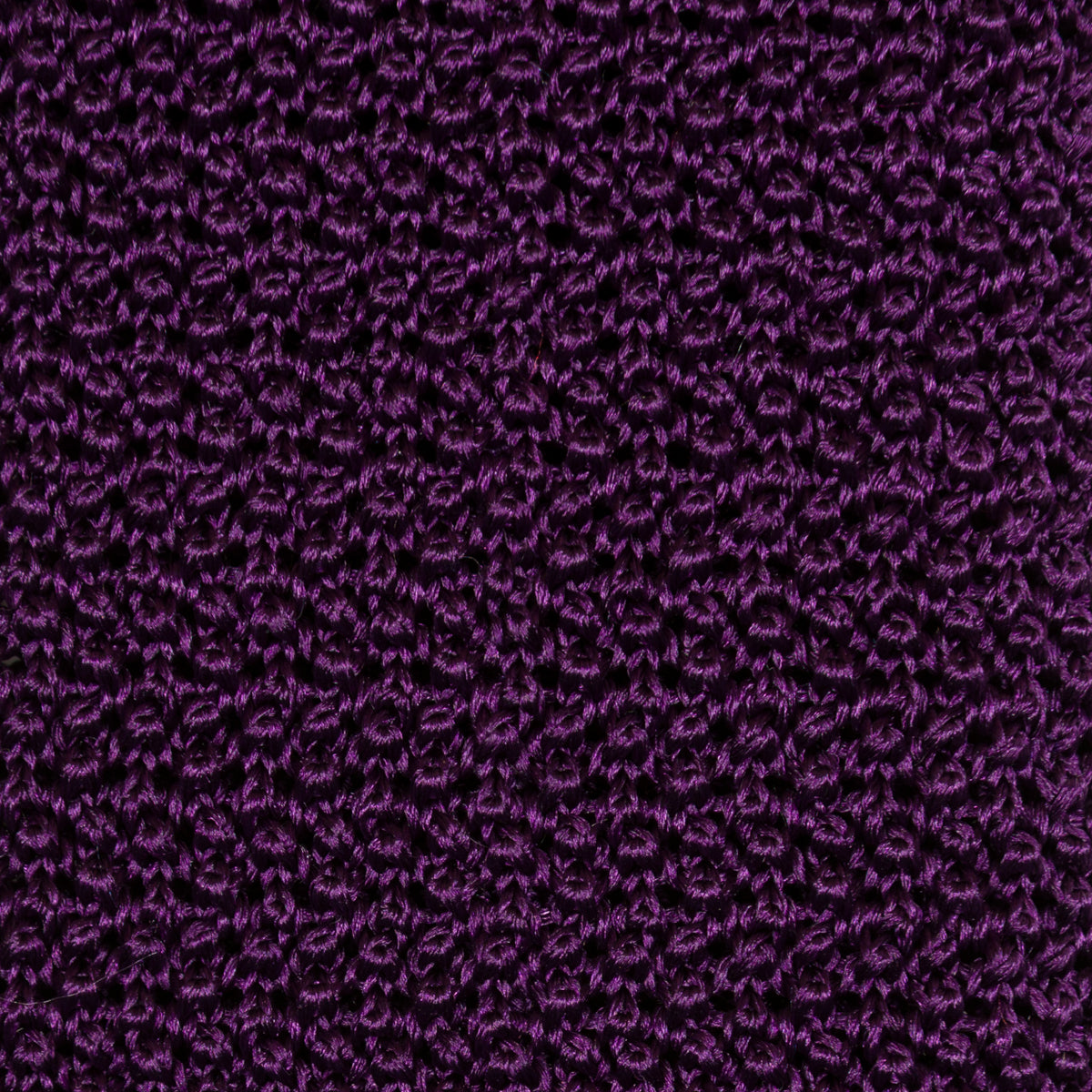 Crunchy Silk Knit Tie - Eggplant