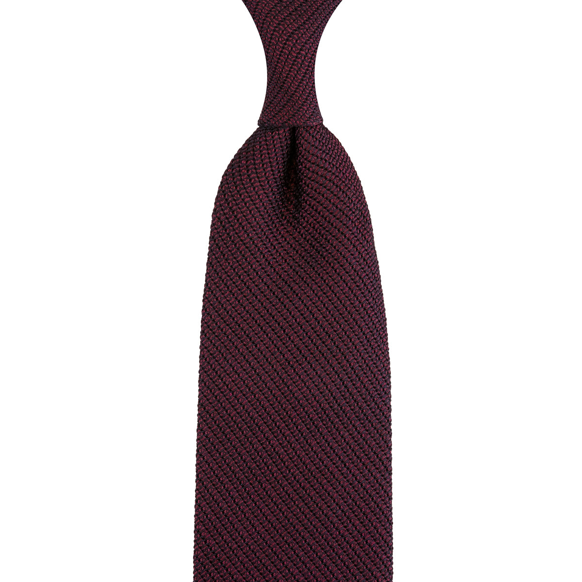 Kuska Handwoven Fina Grenadine Silk Tie - Burgundy