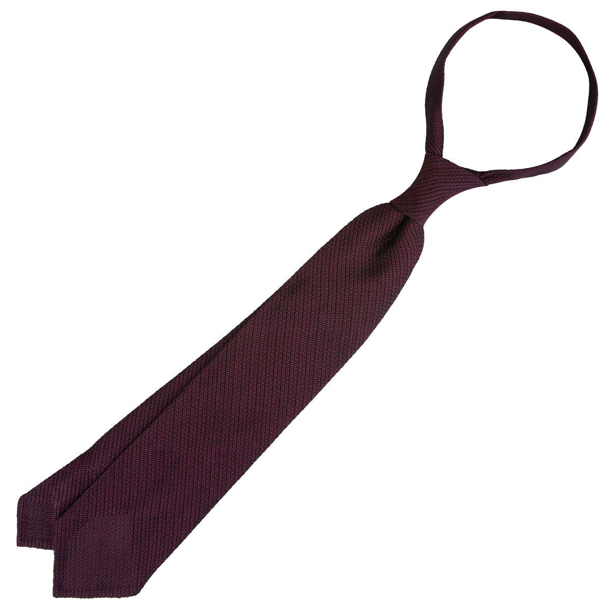 Kuska Handwoven Fina Grenadine Silk Tie - Burgundy