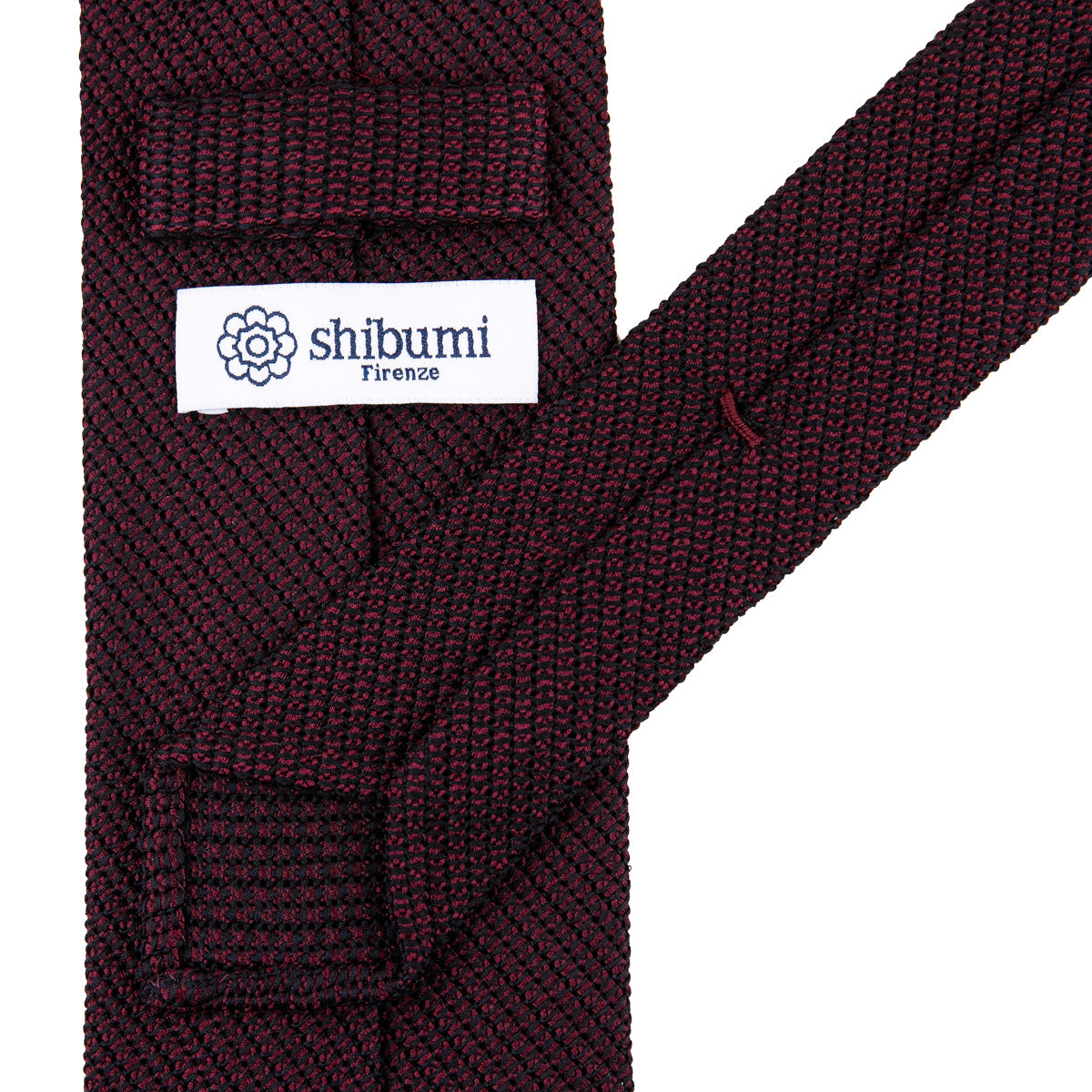 Kuska Handwoven Fina Grenadine Silk Tie - Burgundy