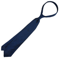 Kuska Handwoven Fina Grenadine Silk Tie - Light Navy