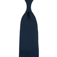 Kuska Handwoven Fina Grenadine Silk Tie - Navy