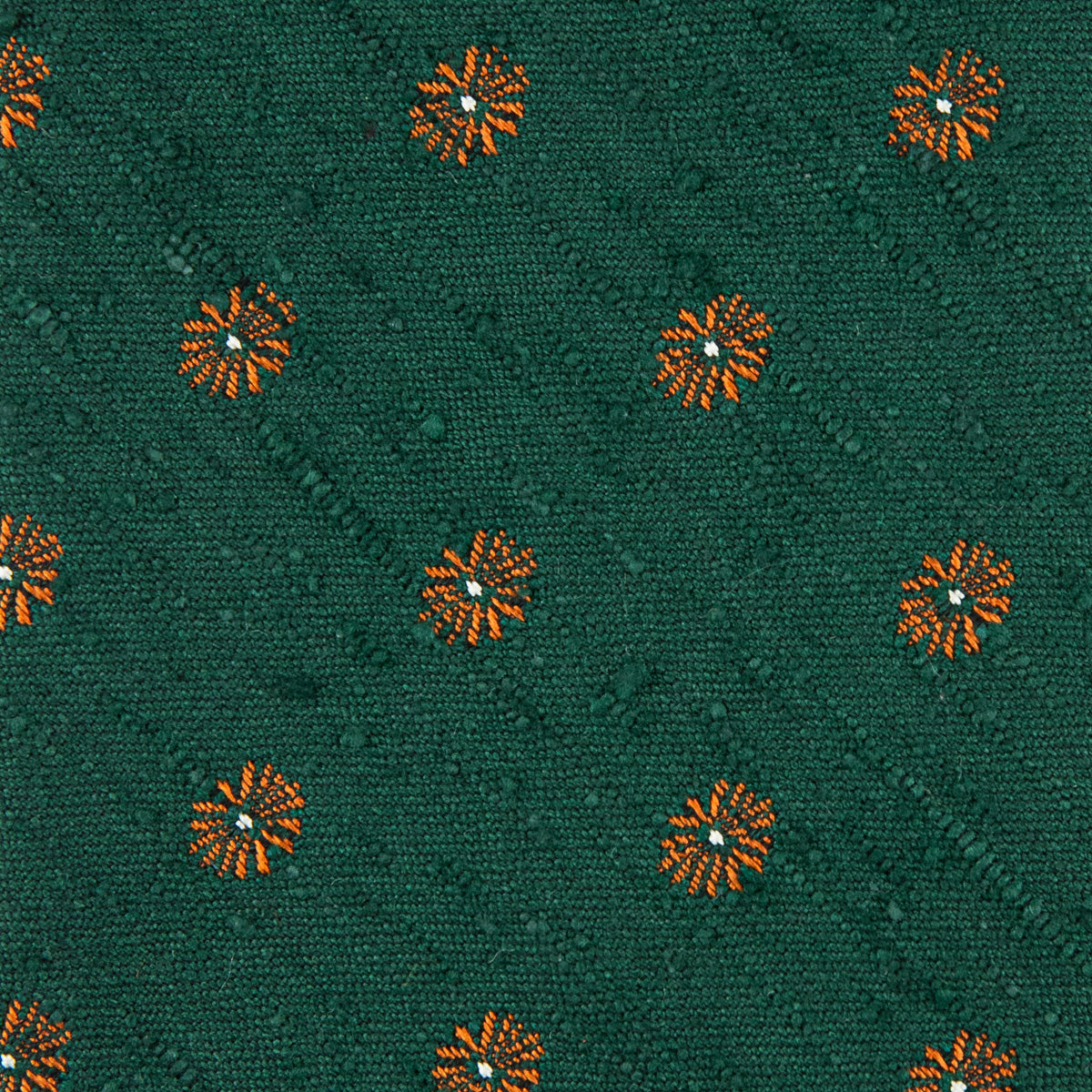 Floral Shantung Silk Tie - Forest - Hand-Rolled