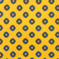 Shibumi-Flower Printed Silk Tie - Corn - Hand-Rolled