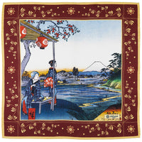 Ukiyo-e Silk Pocket Square - Tsukanoma - 40x40cm
