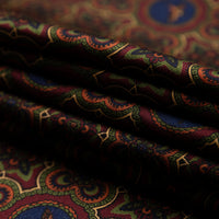 Floral Printed Silk Bespoke Tie - Burgundy