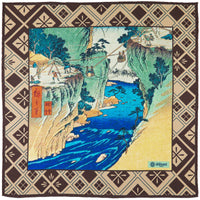 Ukiyo-e Silk Pocket Square - Keiryu - 40x40cm