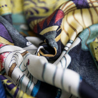 Ukiyo-e Silk Pocket Square - Amagasa - 40x40cm