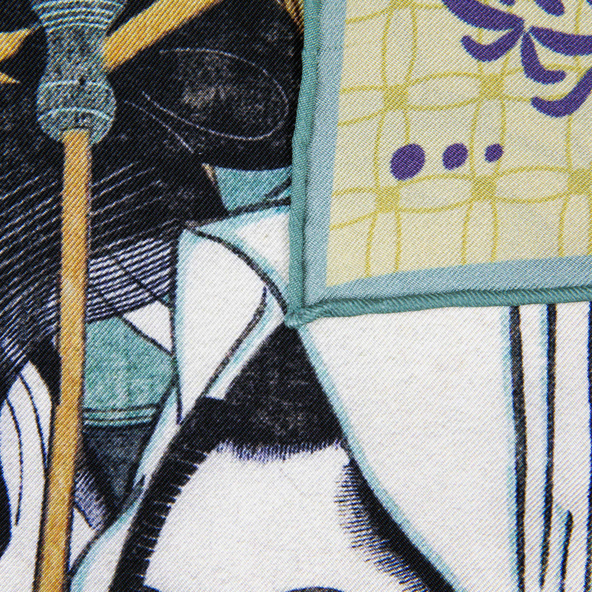 Ukiyo-e Silk Pocket Square - Amagasa - 40x40cm