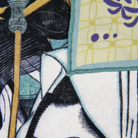 Ukiyo-e Silk Pocket Square - Amagasa - 40x40cm