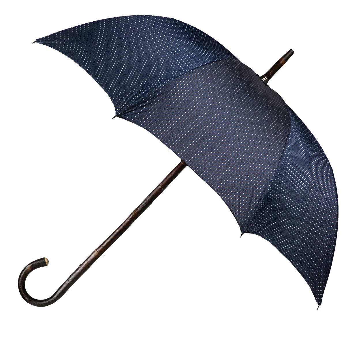 Shibumi x Mario Talarico Umbrella Navy Stripe - Chestnut
