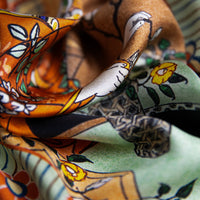 Ukiyo-e Silk Pocket Square - Ikebana II - 40x40cm