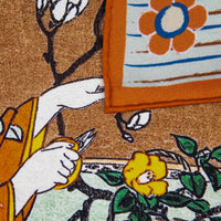 Ukiyo-e Silk Pocket Square - Ikebana II - 40x40cm