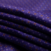 Floral Printed Linen Bespoke Tie -  Purple