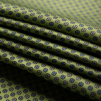Floral Printed Silk Bespoke Tie -  Green