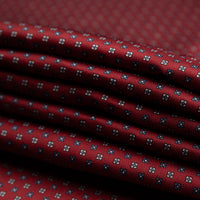 Floral Printed Silk Bespoke Tie - Burgundy