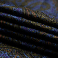 Floral Printed Silk Bespoke Tie - Blue