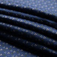 Floral Printed Silk Bespoke Tie - Navy