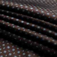 Floral Printed Silk Bespoke Tie - Brown