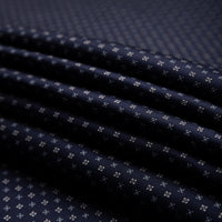 Floral Printed Silk Bespoke Tie - Navy