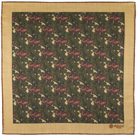 Animal Motif Wool / Silk Pocket Square - Beige - 40x40cm