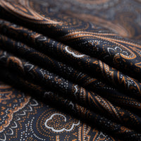 Floral Printed Silk Bespoke Tie - Midnight