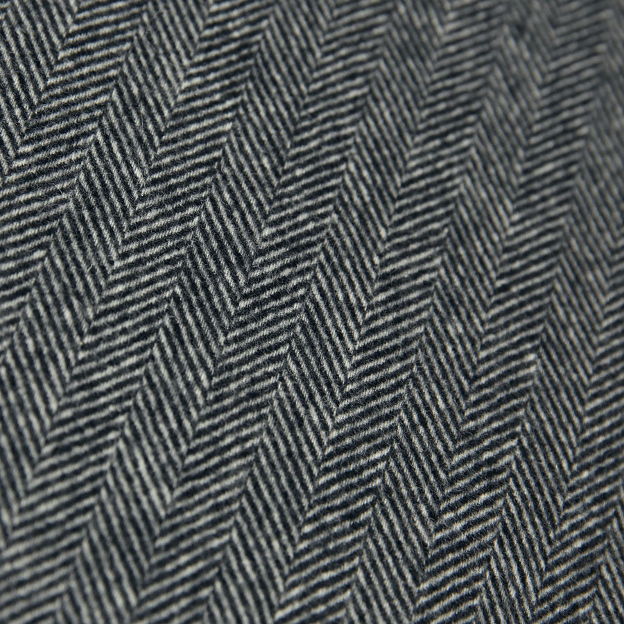 Cashmere Herringbone Scarf - Charcoal