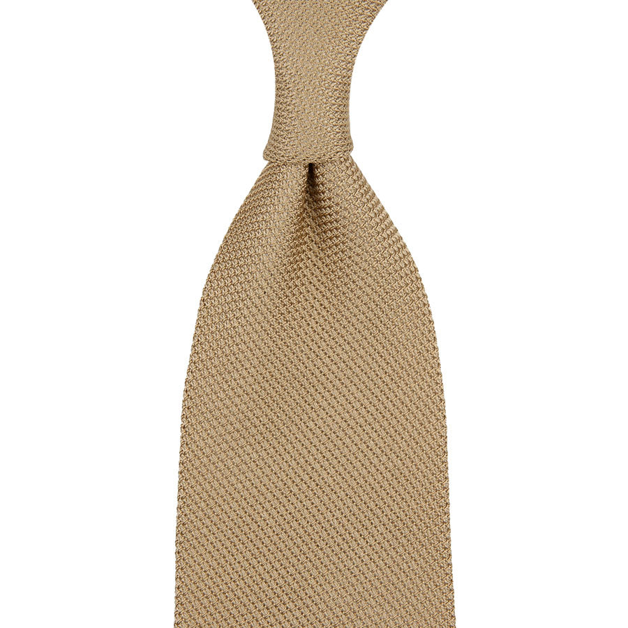 Grenadine / Garza Fina Bespoke Tie - Beige