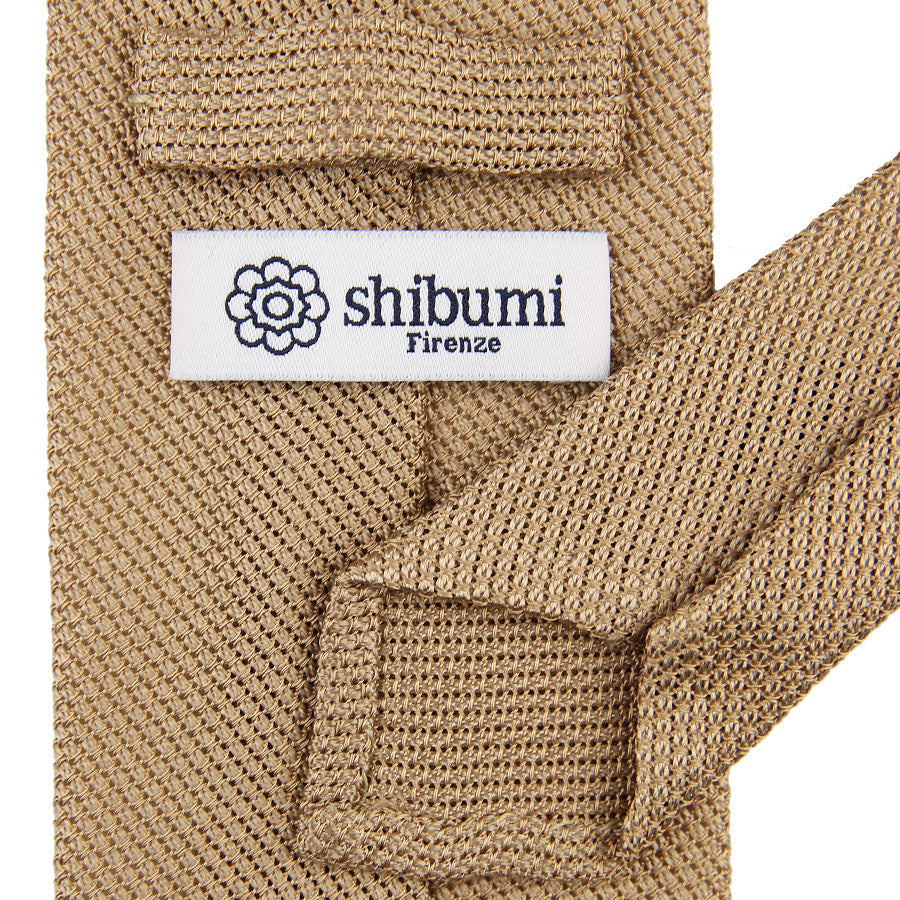 Grenadine / Garza Fina Bespoke Tie - Beige